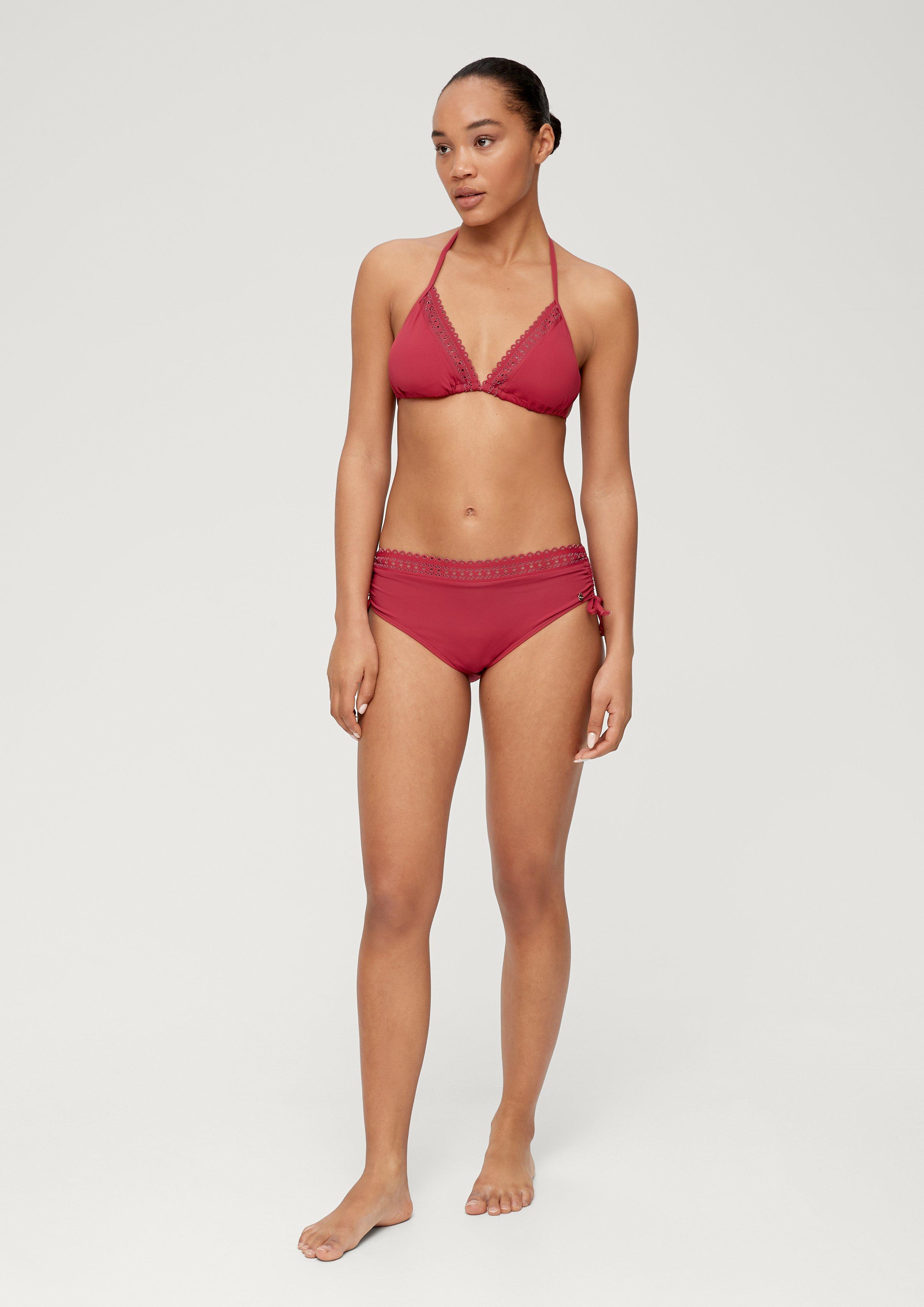 Triangel-Bikini-Top mit Lochstickerei  EME-6008695-3400
