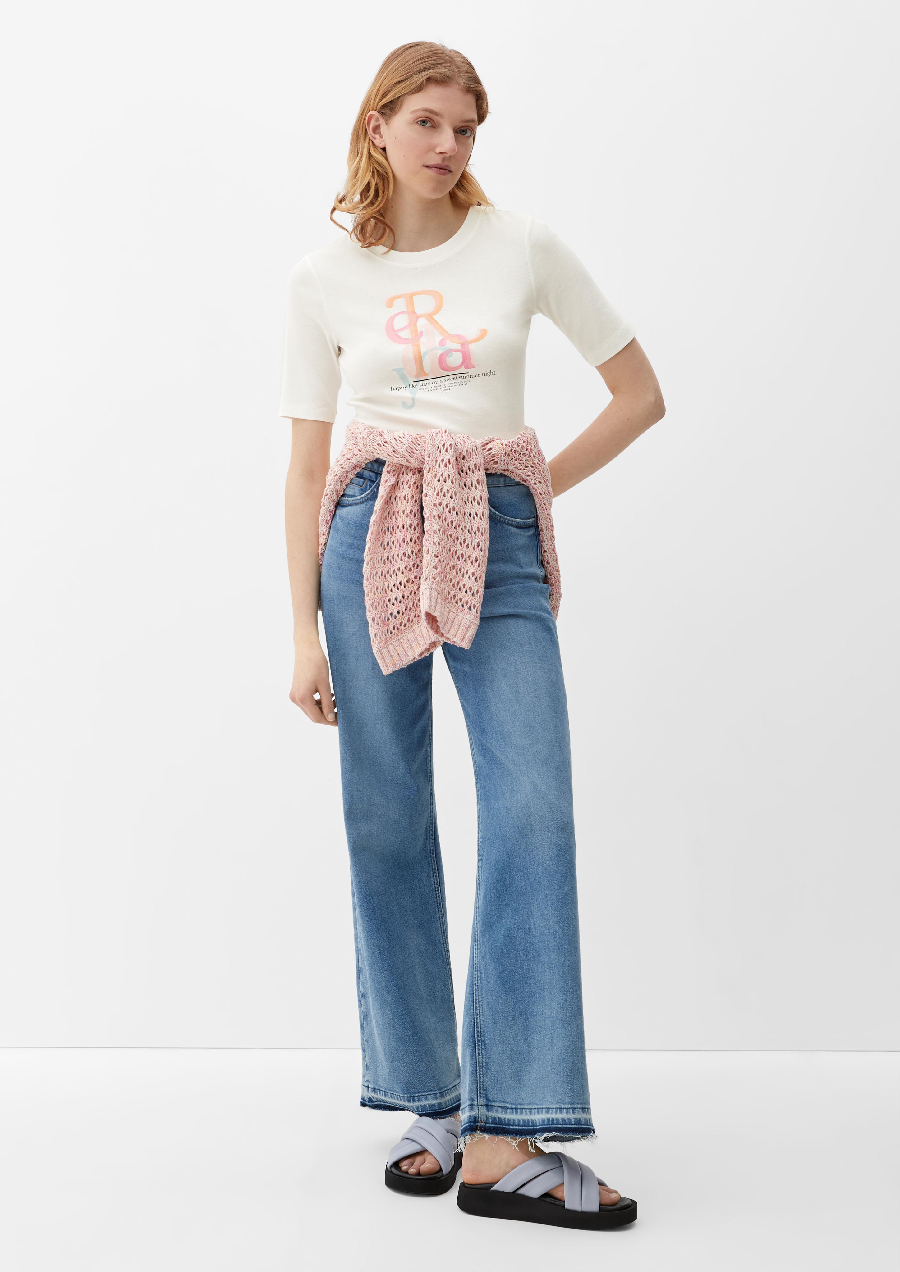 Baumwollshirt mit Frontprint  2132767-02D1