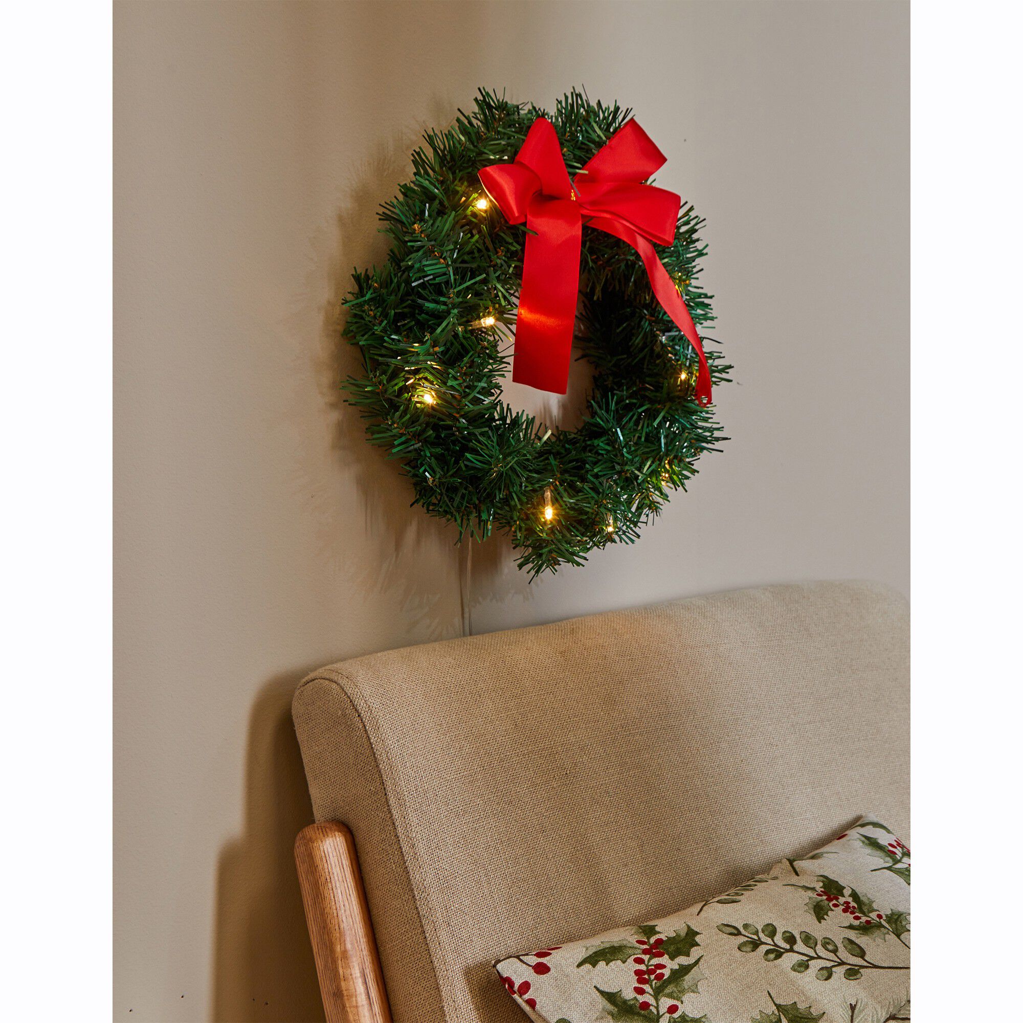 Couronne de Noël lumineuse