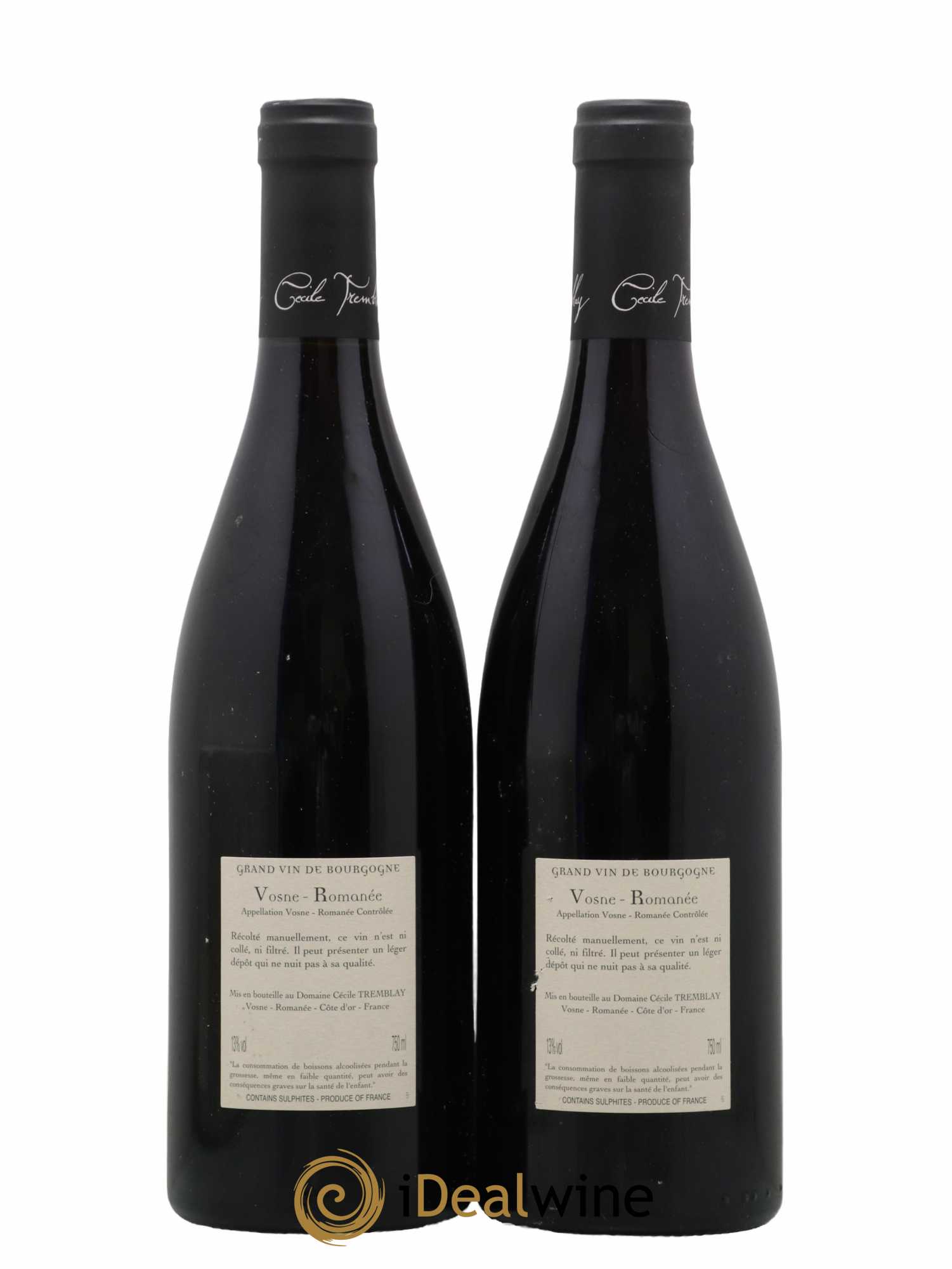 Vosne-Romanée Vieilles Vignes Cécile Tremblay  2017 - Lot de 2 Bouteilles