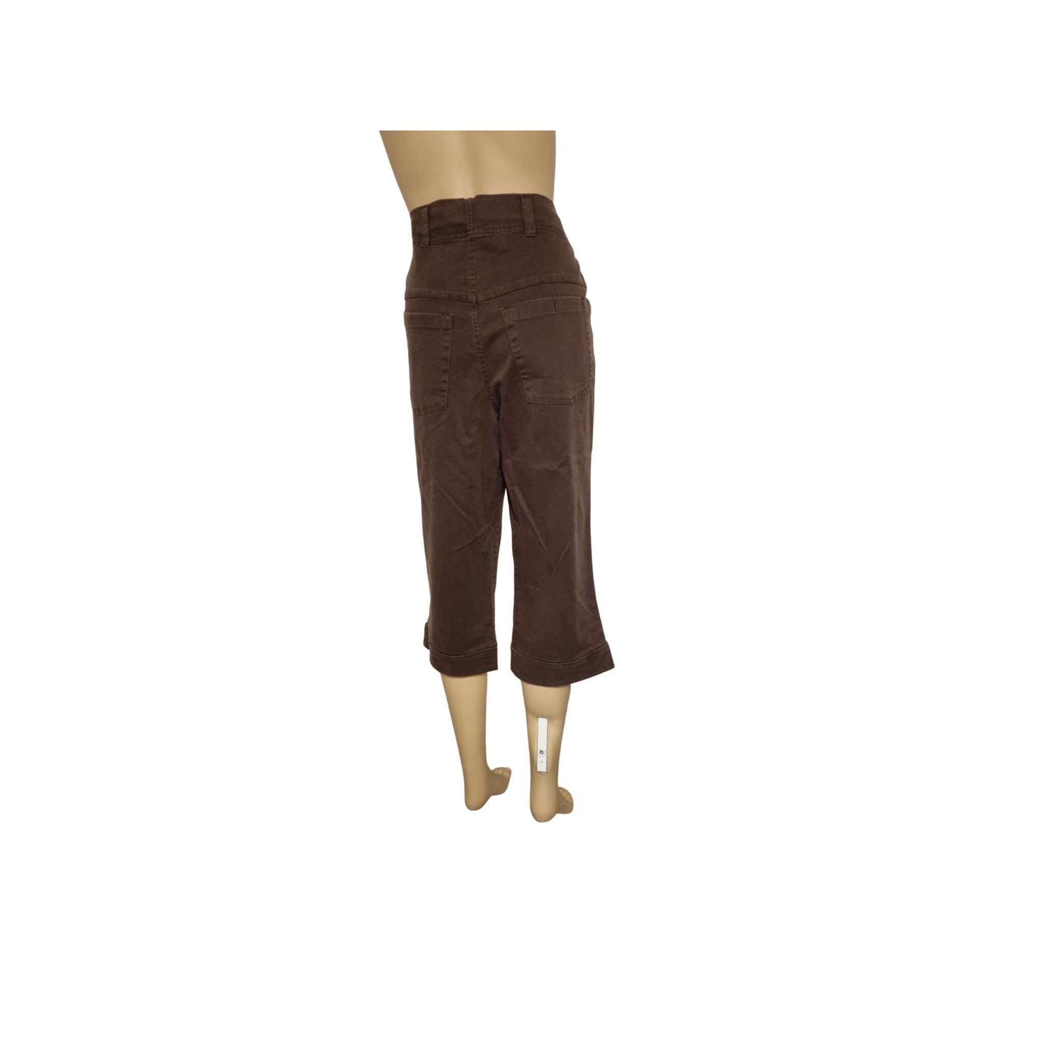 christoff Umstandshose ORA-22201 braun Knickers kurz Nabelhöhe