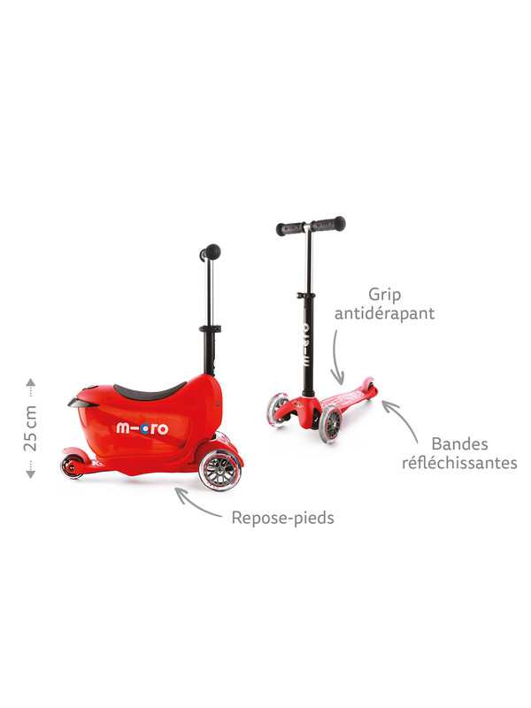 Trottinette évolutive 3 roues – Mini 2Go Deluxe Bleu