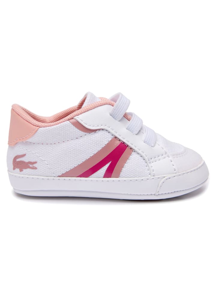 Lacoste Krabbelschuhe in Weiß/Pink günstig kaufen