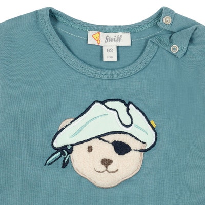 T-Shirt langarm, mittelblau für Jungs