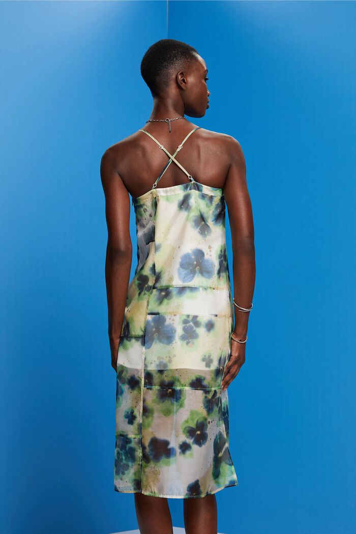 Gemustertes Midikleid aus Organza