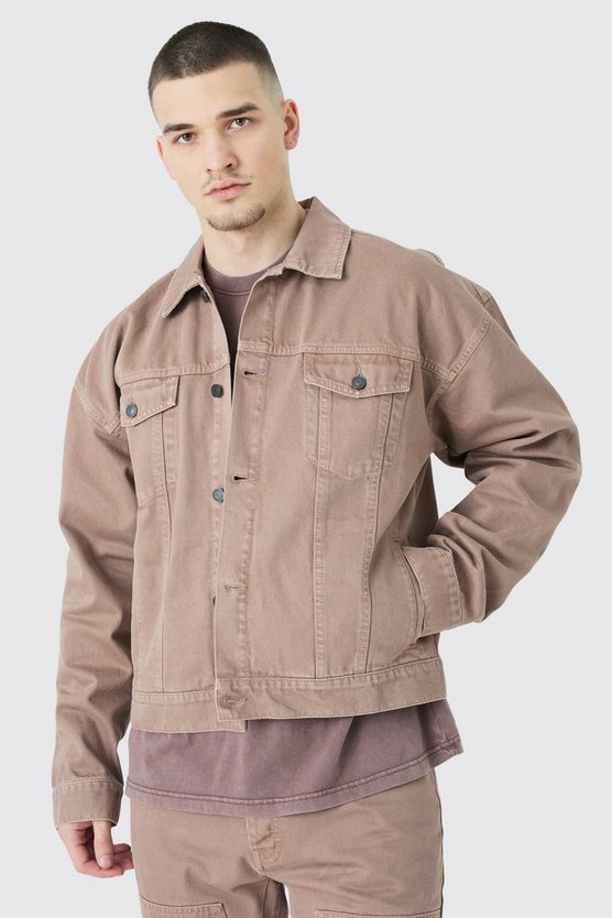 Tall kastige Jeansjacke