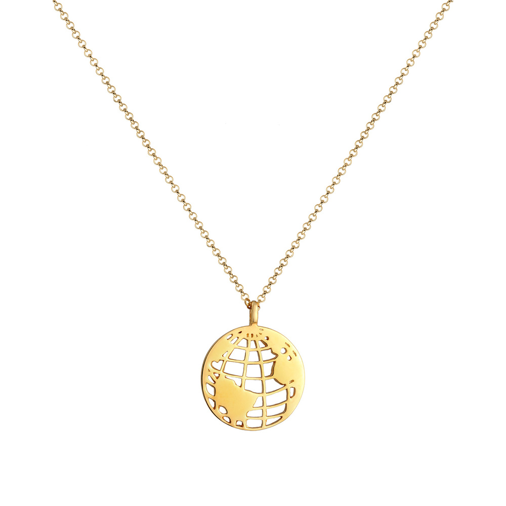 Elli Elli Collier Globe Pendentif Collier Femme - (925/1000) Argent Bijoux