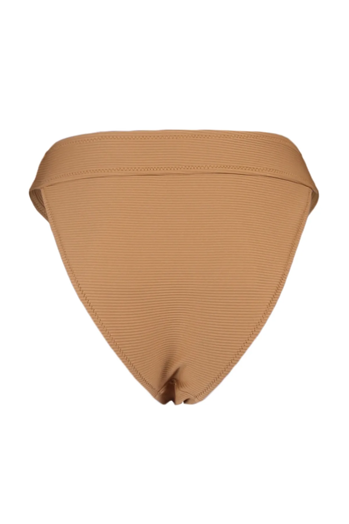 Trendyol Collection  Braune strukturierte Bikinihose mit hohem Beinausschnitt TBESS21BA0016