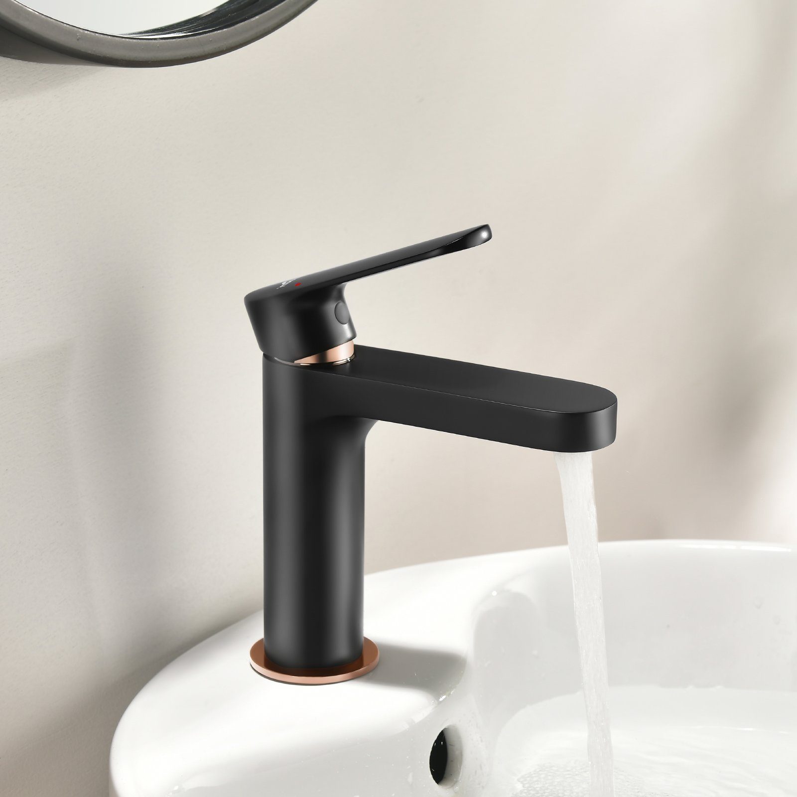 Auralum Waschtischarmatur Bad Wasserhahn Waschbecken Einhebel Mischbatterie Badarmatur für Badezimmer