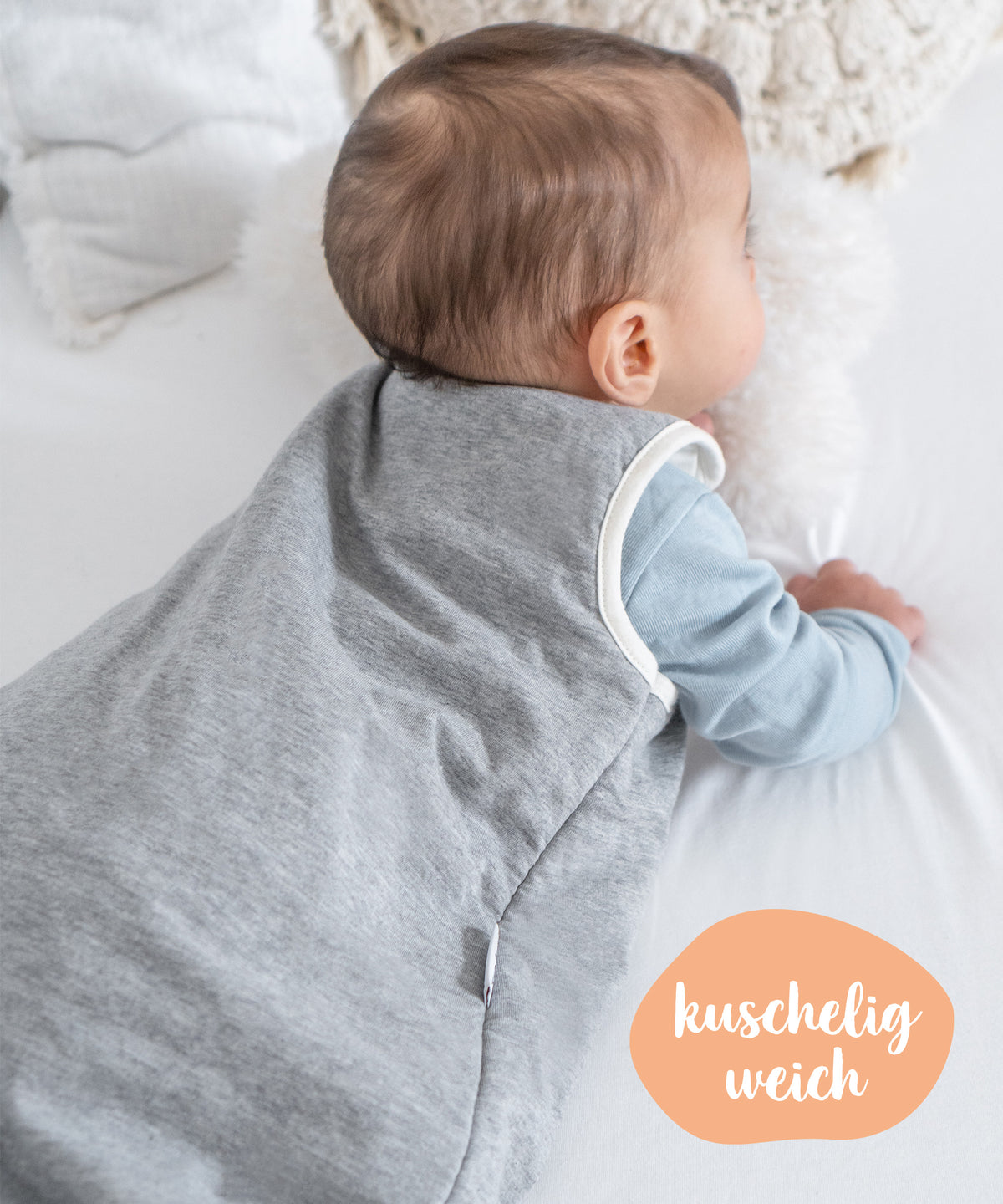Baby-Schlafsack mit Beinen und Wollfüllung