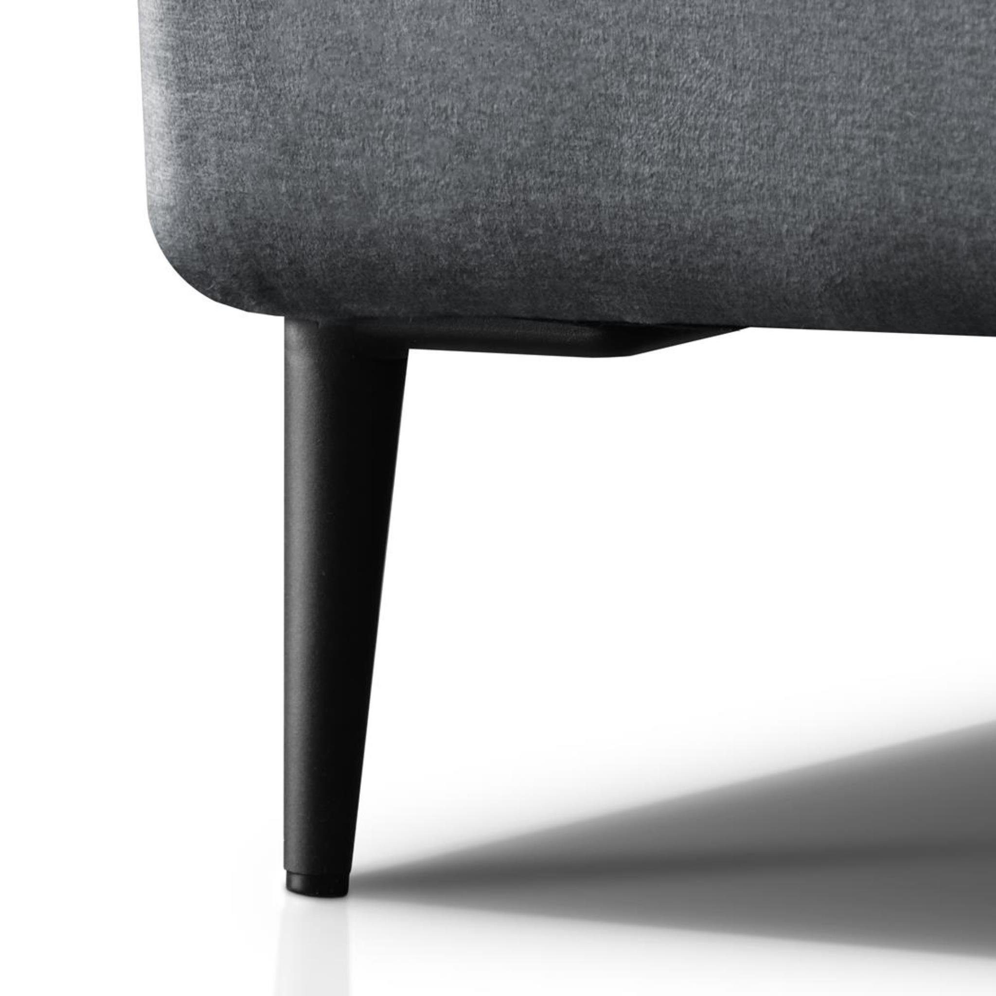Beautysofa Ecksofa Vanessa, stilvoll Corner Sofa für Wohnzimmer, Wellenfedern, Metallbeine, 260 cm Polsterecke im modernes Design