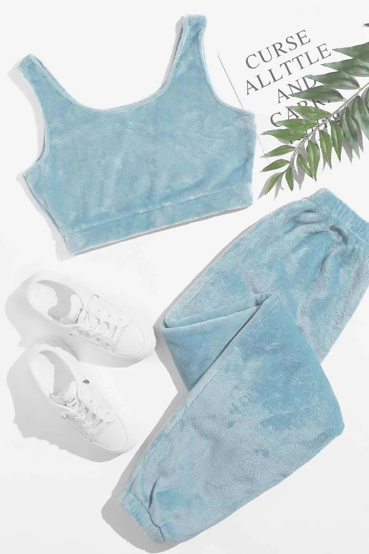 Merry See  Ärmelloses Pyjama-Set aus Plüsch-Fleece mit Trägern