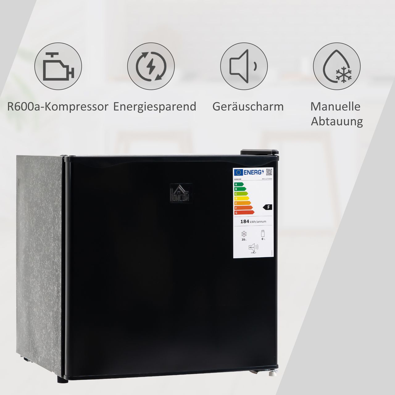 HOMCOM Mini-Gefrierschrank 35 L Gefrierbox 5-stufige Temperaturregelung