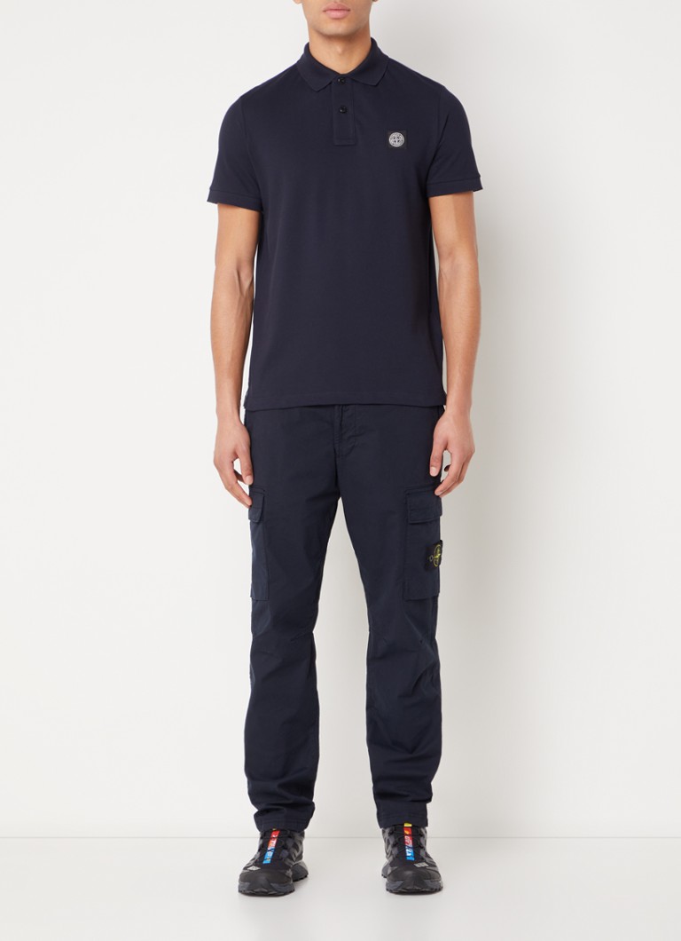 Πόλο μπλουζάκι Stone Island 2SC17 στενής εφαρμογής από βαμβακερό πικέ με λογότυπο