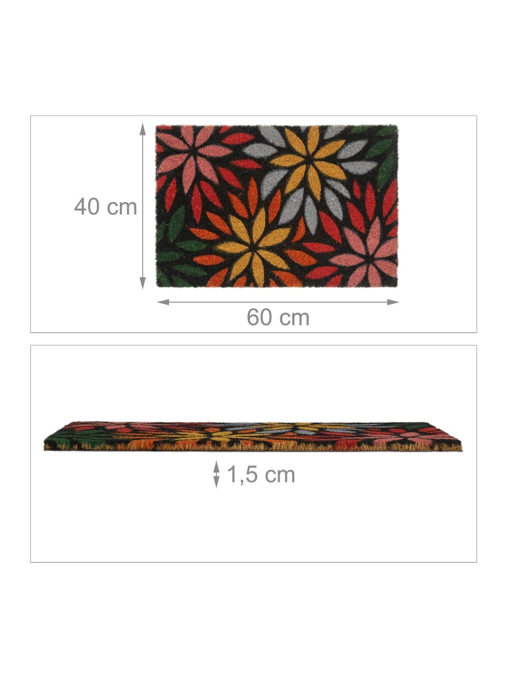 relaxdays Fußmatte in Bunt - (B)60 x (T)40 cm günstig kaufen onesize