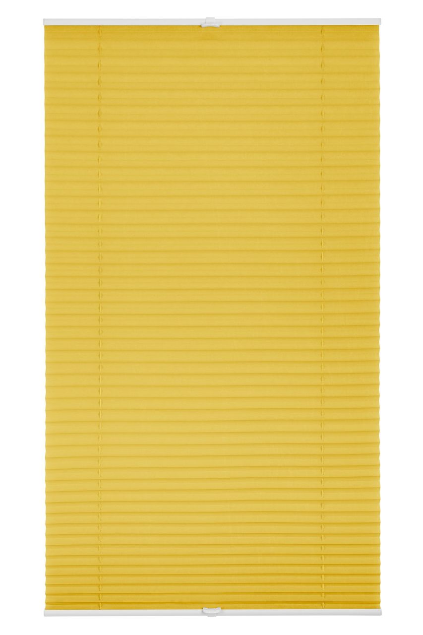 Lichtblick Plissee Klemmfix, ohne Bohren, verspannt - Gelb, 100 cm x 130 cm (B x L)