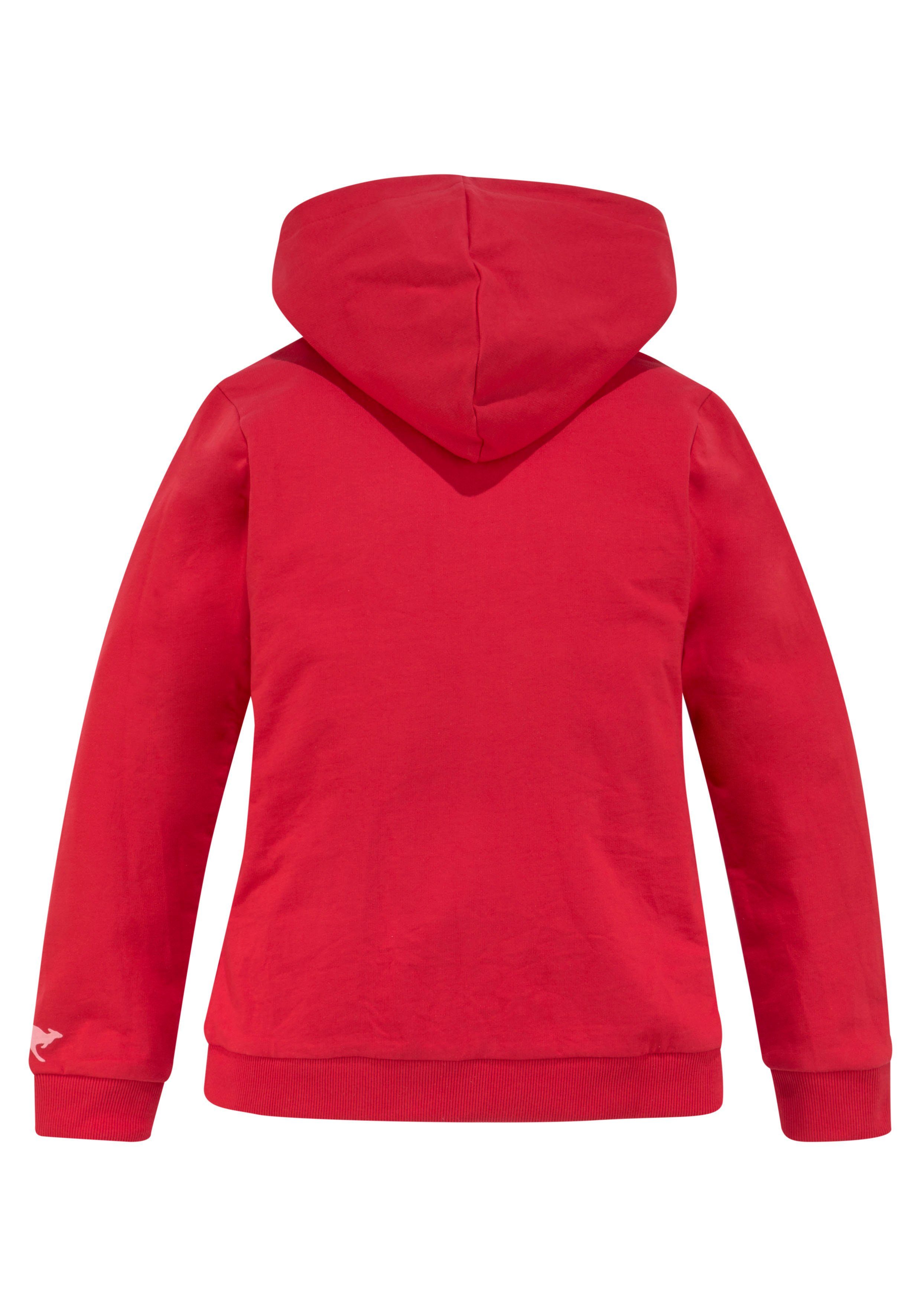 KangaROOS Kapuzensweatshirt mit Flockdruck