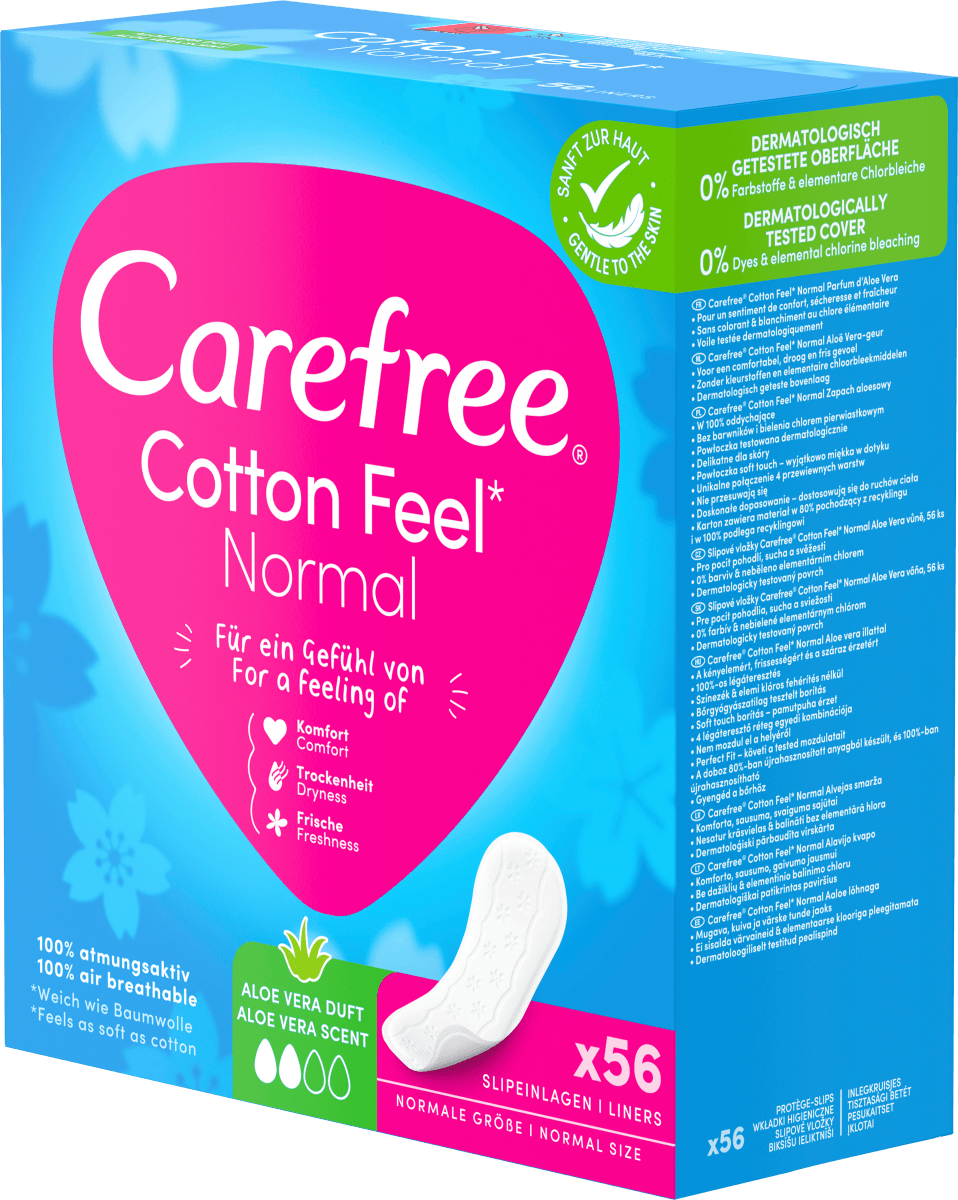 Slipeinlagen Cotton Feel Normal Aloe, 56 St
