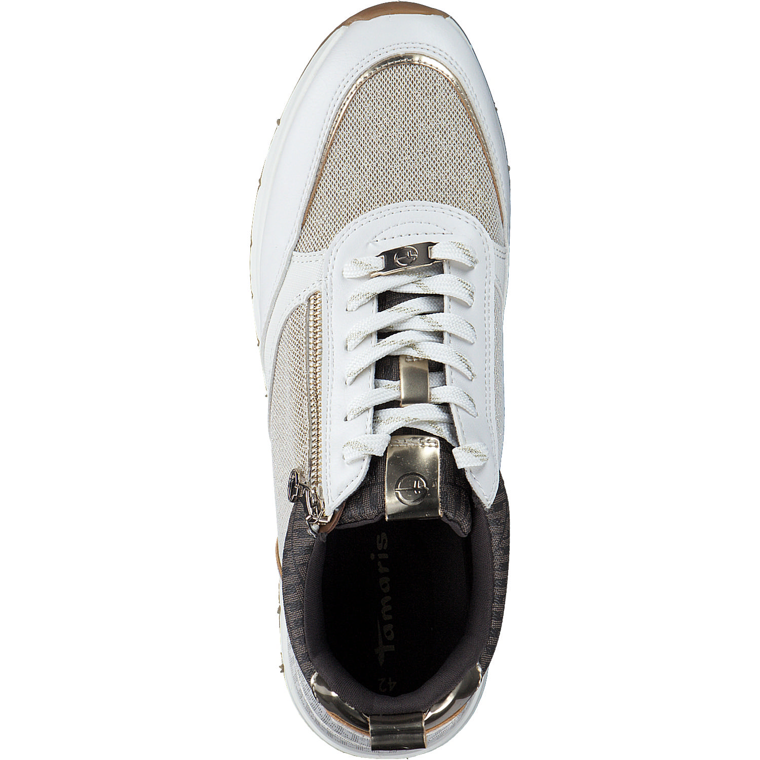 Tamaris 23732, Schnürschuhe, Damen, Weiß Beige