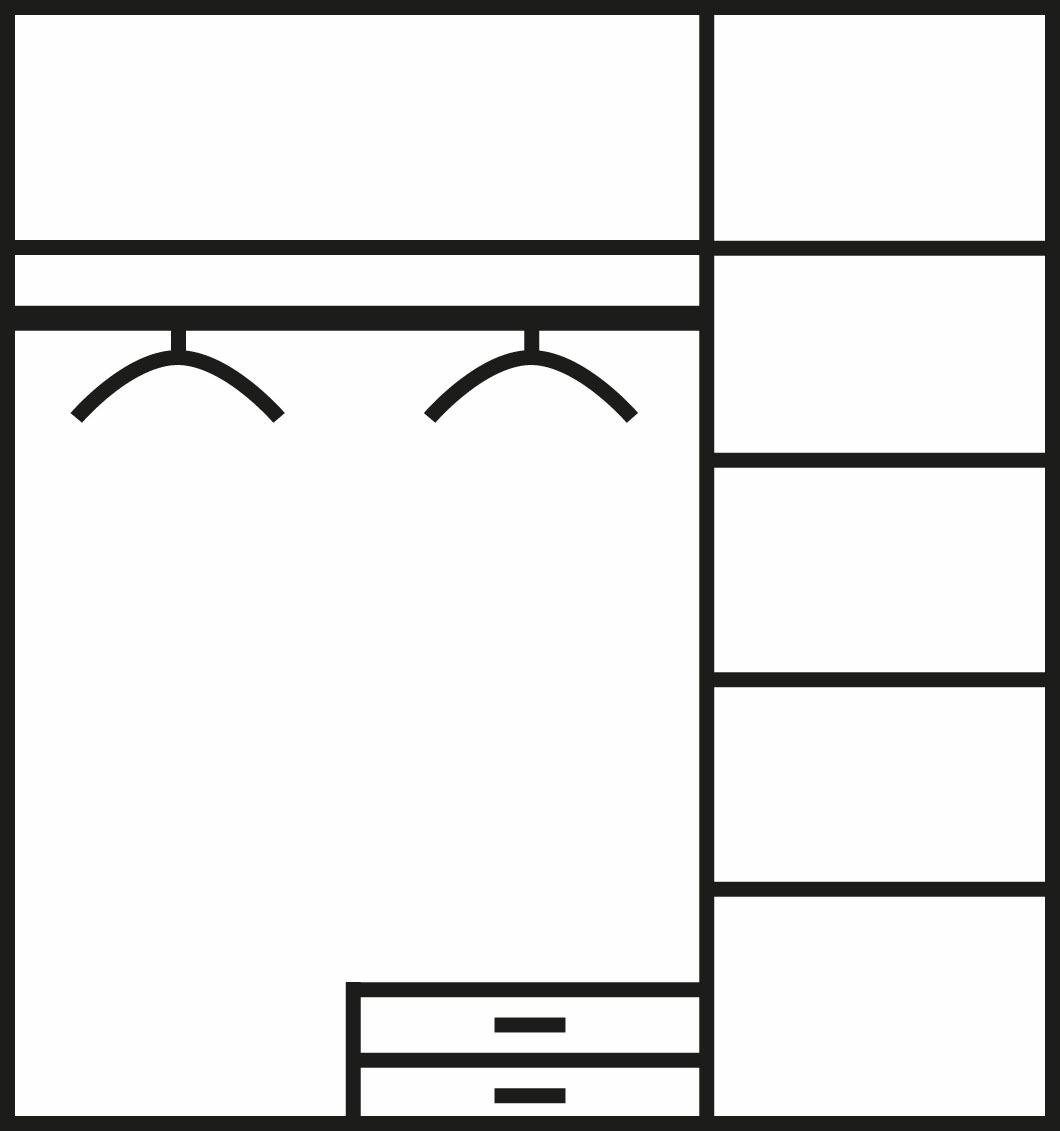 Parisot Jugendzimmer-Set Biotiful, (Set, 4-St., Bett, Nachttisch, Schrank, Kommode, Schreibtisch), mit 3-trg. Kleiderschrank