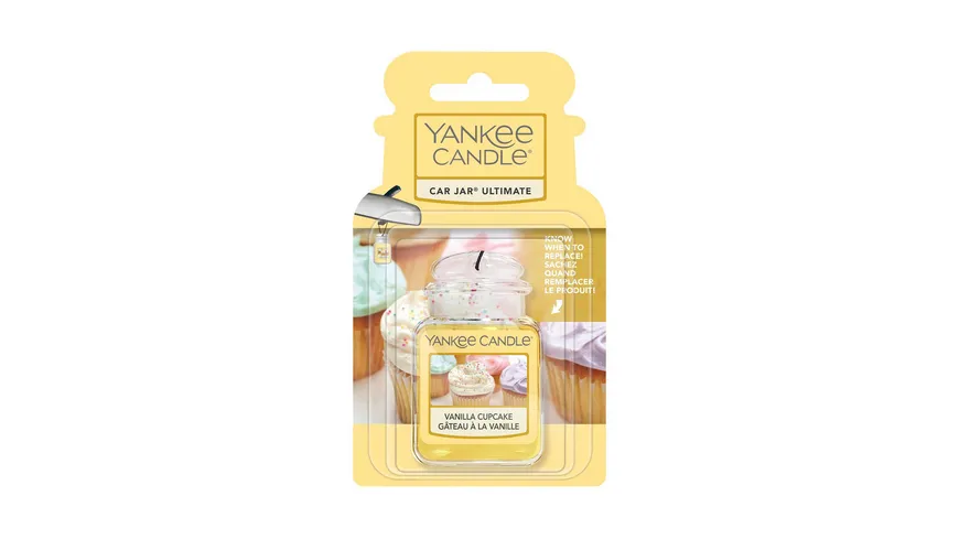 Yankee Candle Car Jar Ultimate Vanilla Cupcake gelb