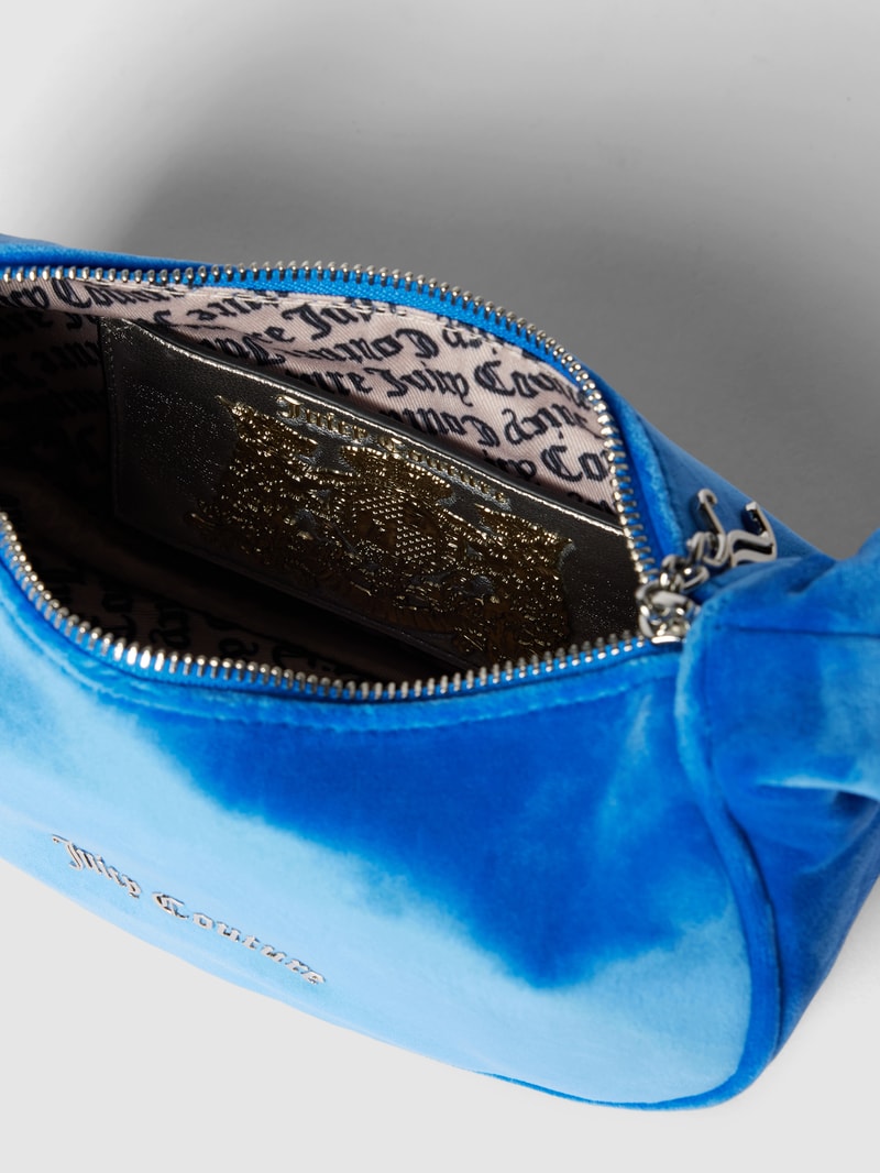Handtasche mit Label-Applikation Modell 'BLOSSOM' in blau