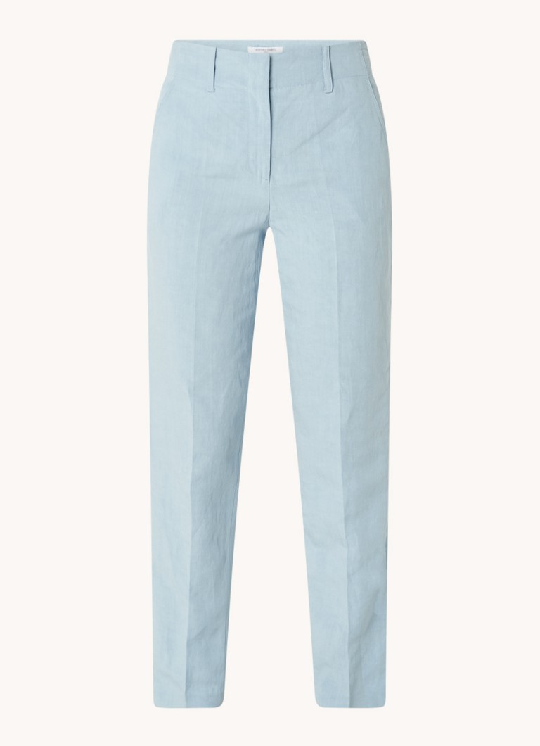 Calça cropped de cintura alta e corte reto Elinna da Gerard Darel em mistura de linho.