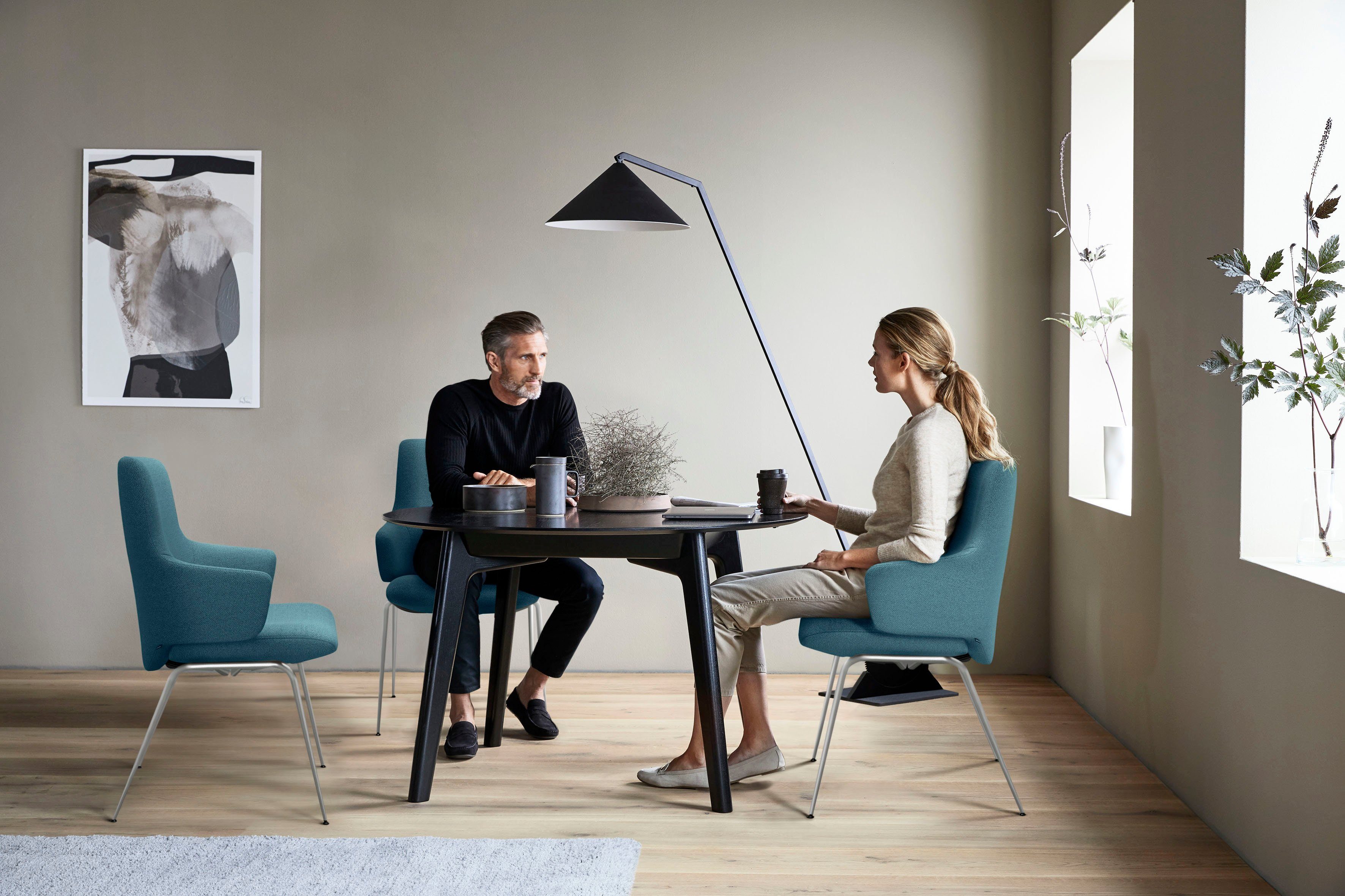 Stressless® Polsterstuhl Laurel, Low Back mit Armlehne, Größe L, mit Beinen aus Stahl in Chrom matt