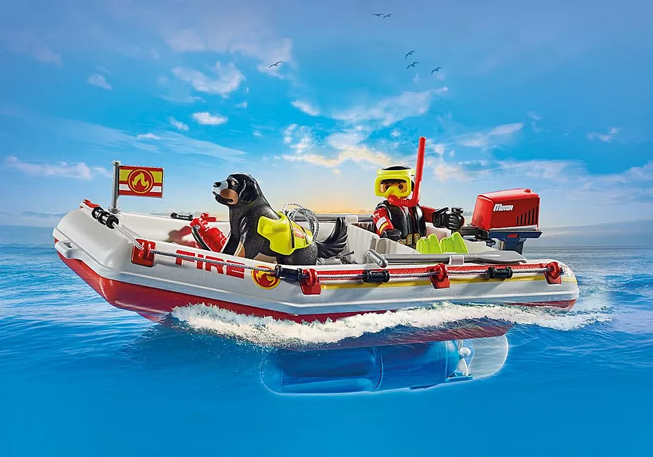 Feuerwehrboot mit Aqua Scooter