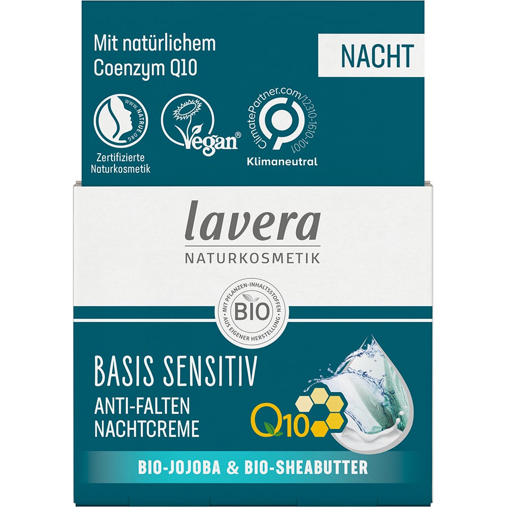 Lavera Basis Sensitiv Antifalten Nachtcreme Q10 50 ml