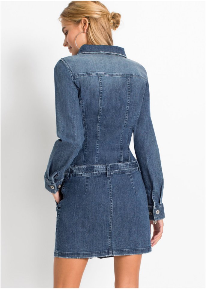 Jeans Kleid mit Gürtel