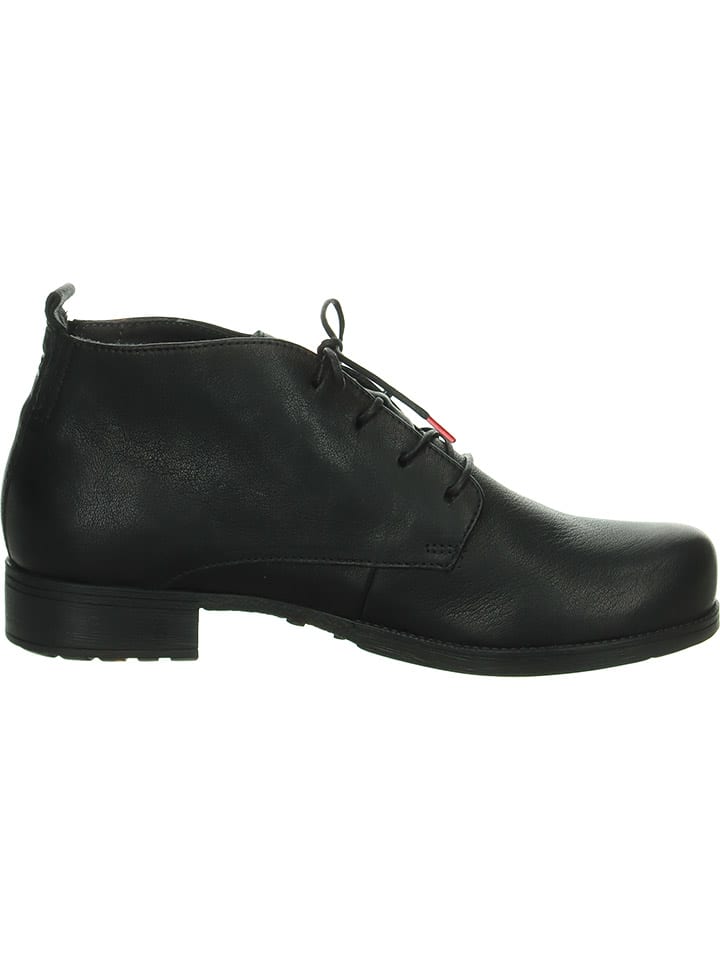 Think! Leder-Ankle-Boots in Schwarz günstig kaufen