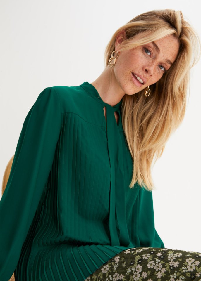 Plissee Bluse
