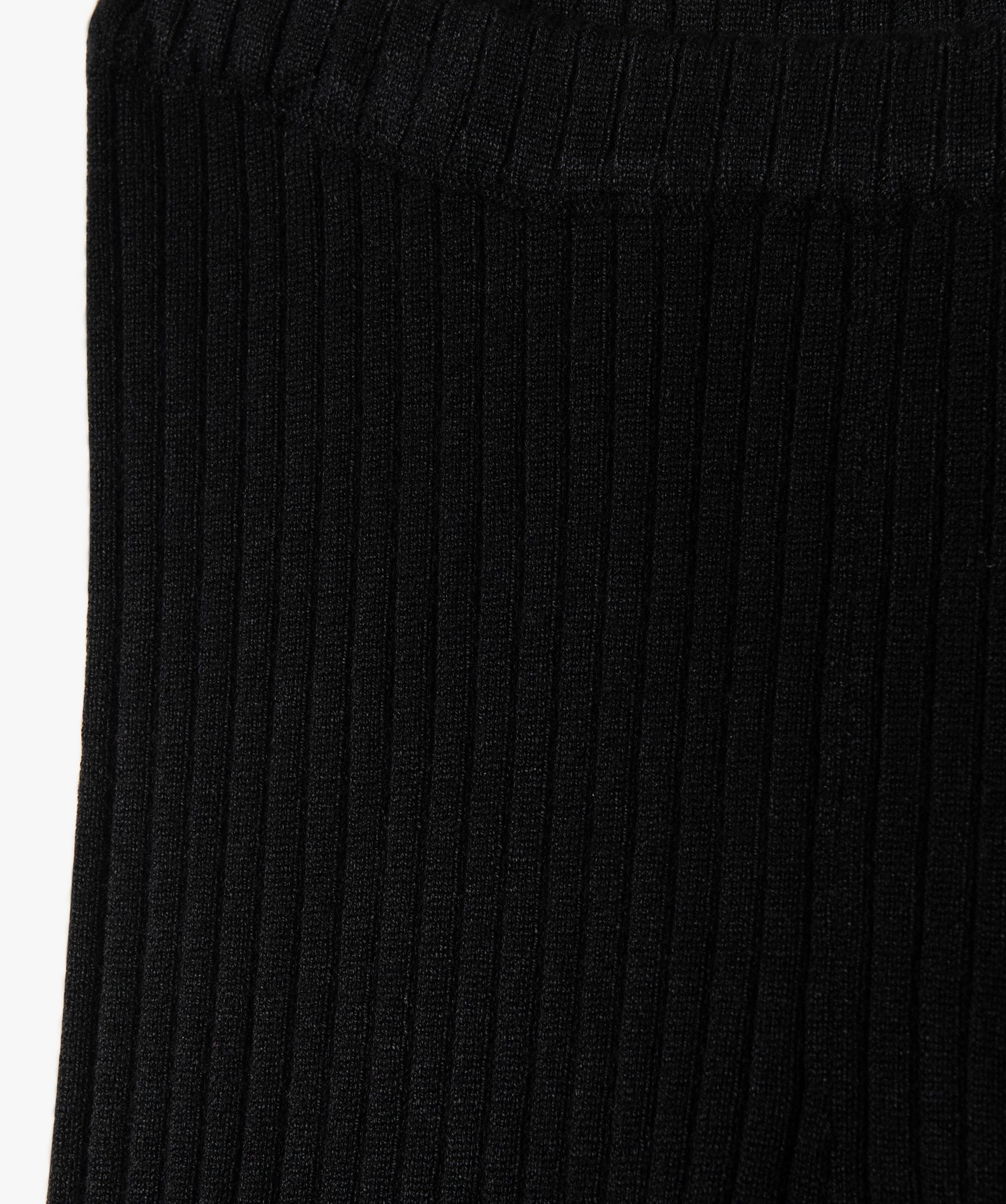 Pantalon leggings en maille ctelée fille noir | GEMO