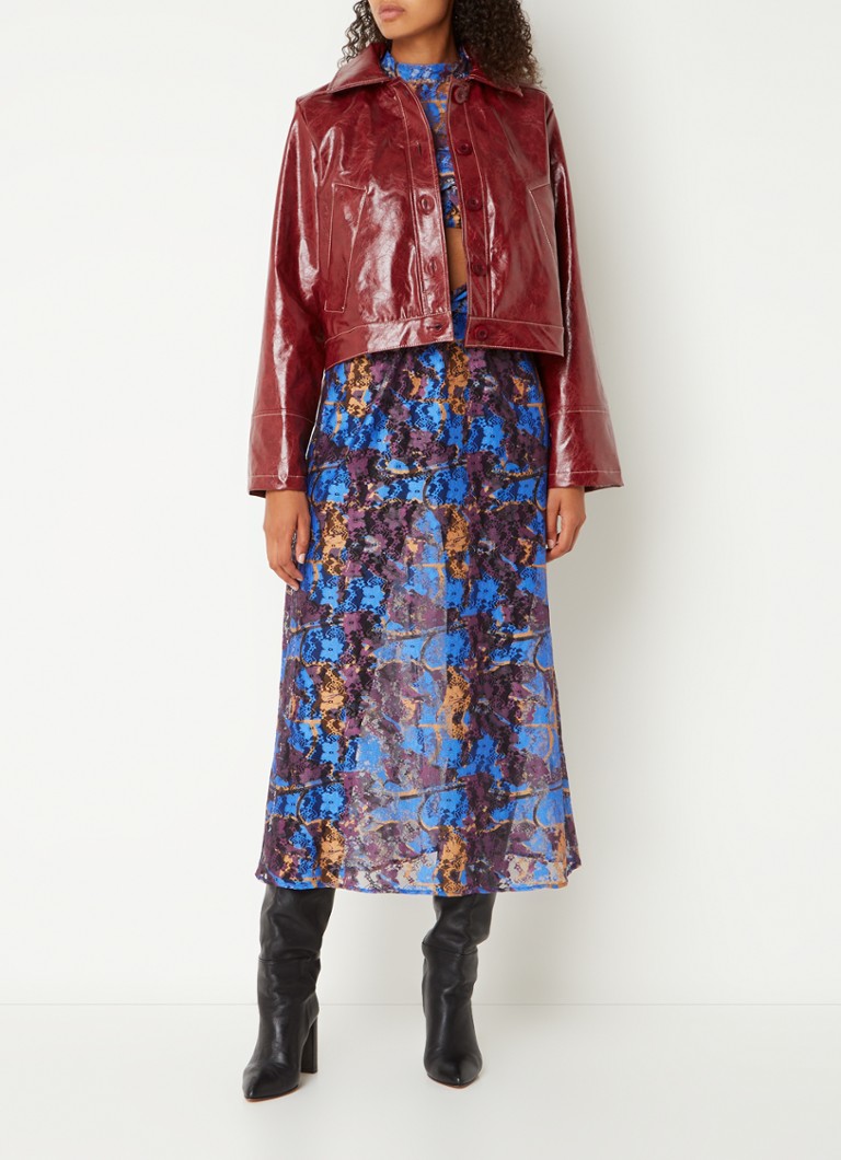 Laagam Alexa faux leather cropped jacket