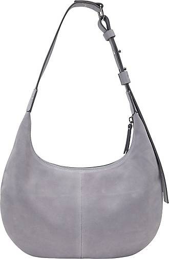 Marc O'Polo Flache Schultertasche small aus softem Velours-Rindleder