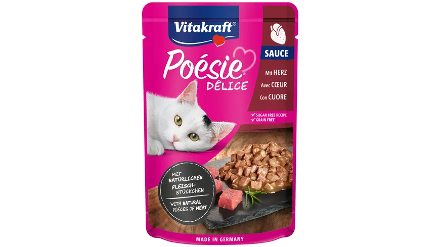 Vitakraft Katzennassfutter Poésie® Déli Sauce + Herz 85 g