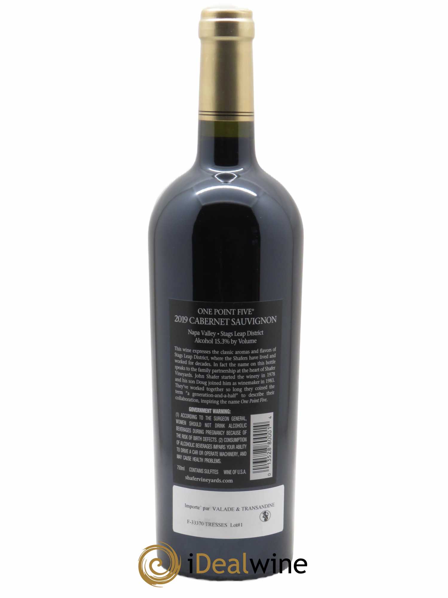 Stags Leap District Shafer Vineyards One Point Five  2019 - Lot de 1 Bouteille