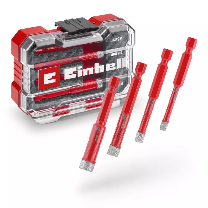 Zestaw wierteł diamentowych Einhell 49500404, 4 sztuki, w etui XS