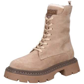 2Go Fashion Schnür Boots in beige