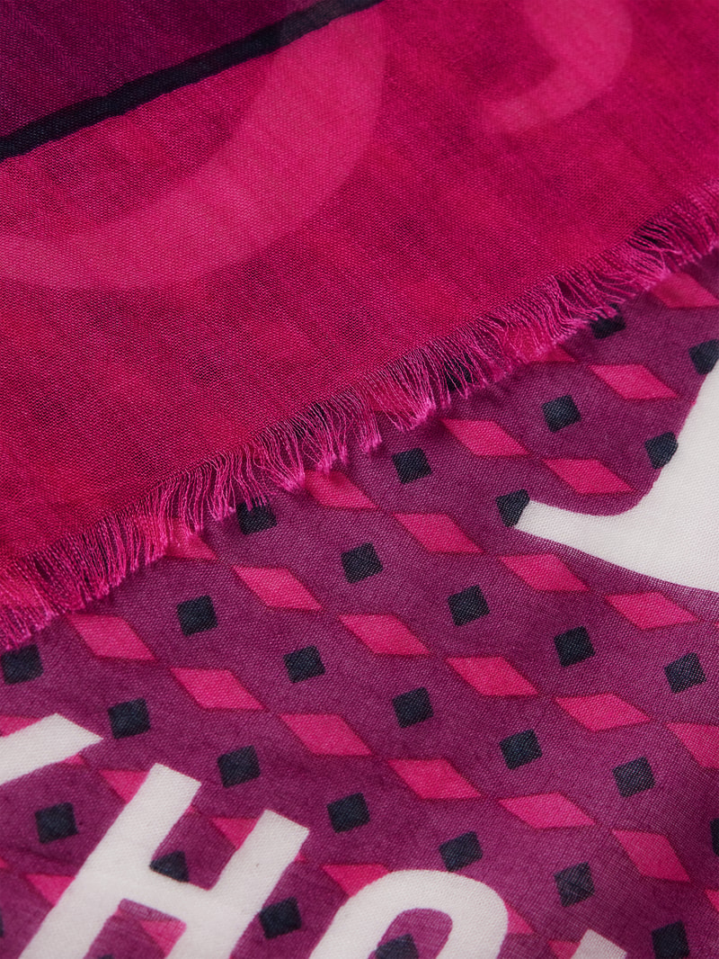 Schal mit Allover-Muster in pink