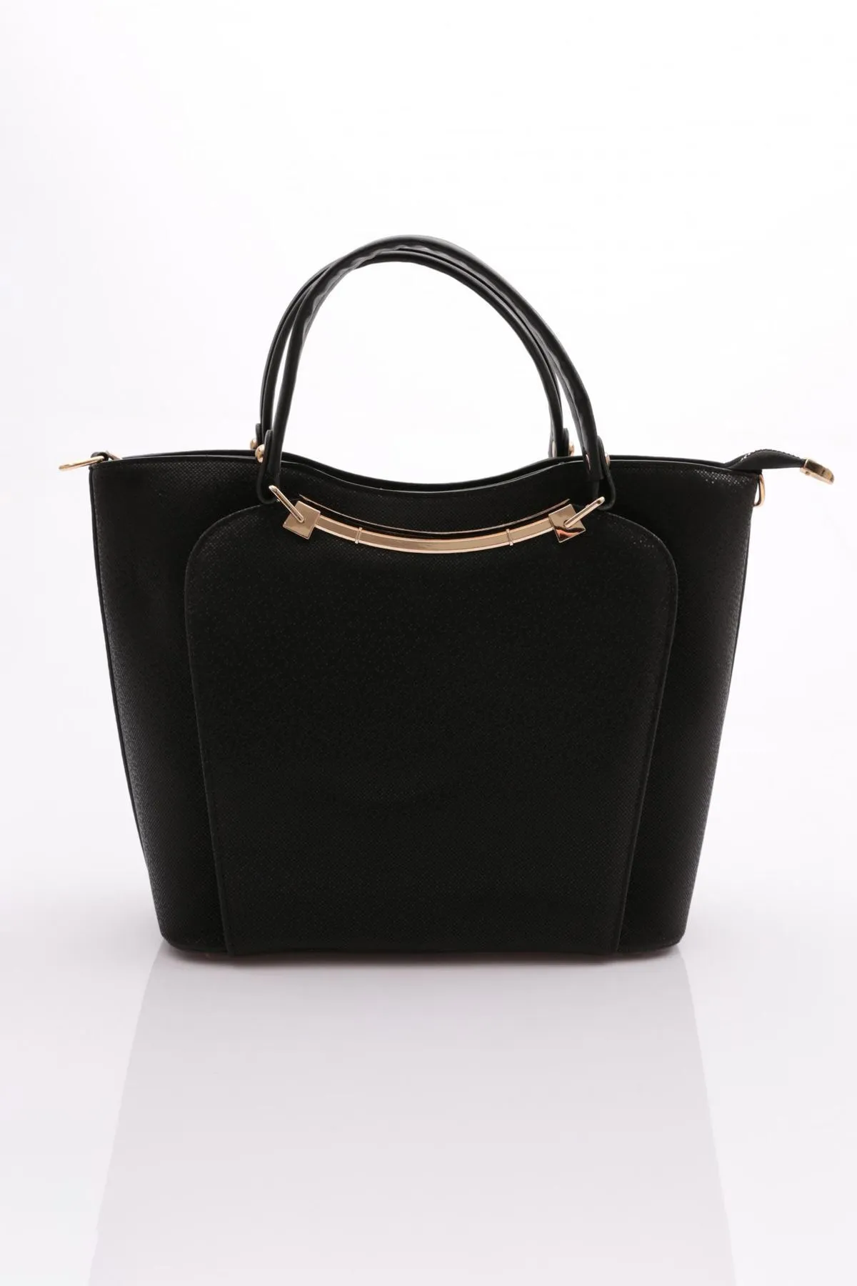 DGN  Modell 3260 - Schwarze Schulter- und Handtasche mit Mosaikmuster für Damen