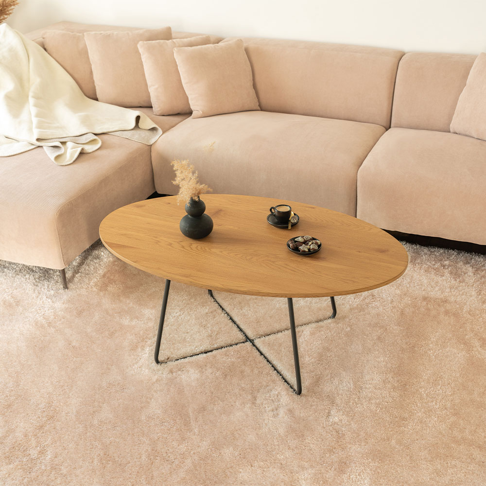 Home Deluxe HOME DELUXE Couchtisch Oval NOVARIS -  Dark Oak
