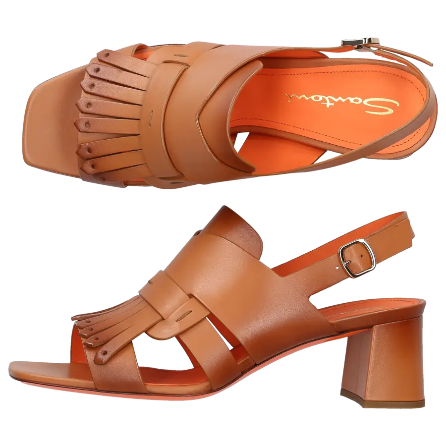 Santoni - Sandalen 70059 Kalbsleder - braun