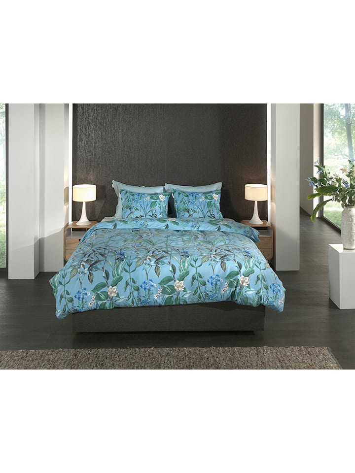 HNL Flanell-Bettwäsche-Set in Hellblau günstig kaufen