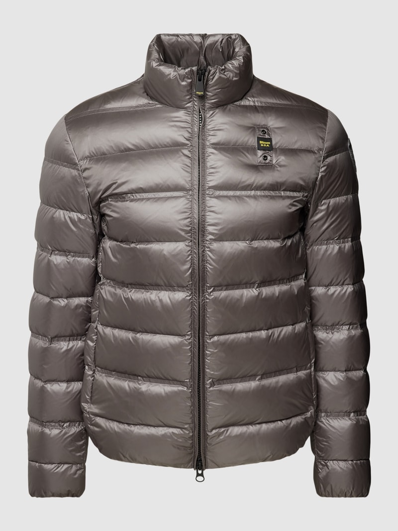 Daunenjacke mit Label-Detail in anthrazit