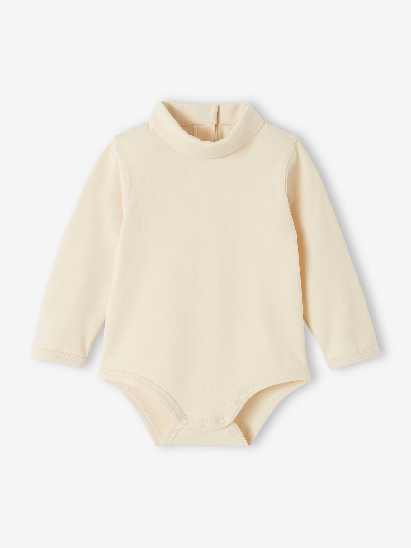Vertbaudet 2er-Pack Baby Bodys mit Rollkragen Oeko-Tex - wollweiß