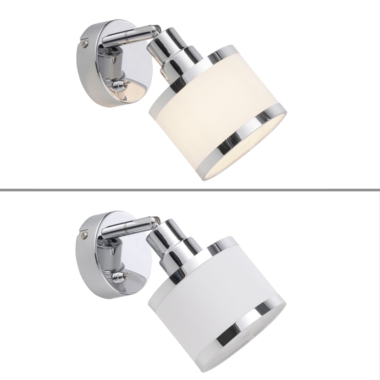 JUST LIGHT LeuchtenDirekt Wand- und Deckenleuchte ACCOR, 1xE14 max. 25 W, Innenleuchte, IP20, dreh- und schwenkbar