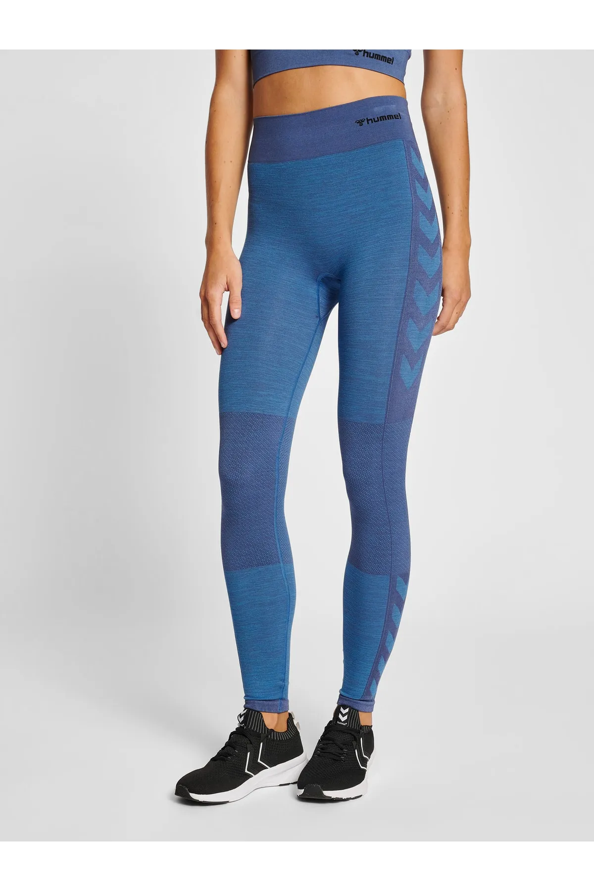 hummel  Sport-Leggings - Blau - Mittlerer Bund