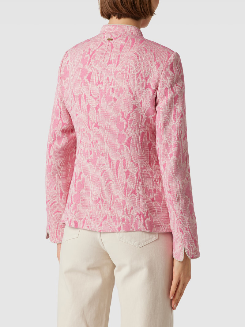 Blazer mit Allover-Muster in rosé meliert